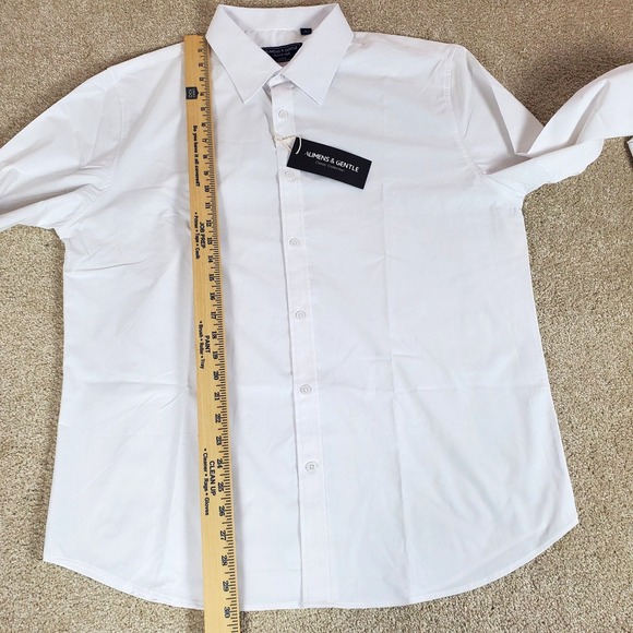 Alimens & Gentle Men's White  Button Up Shirt Large Long Sleeve NWTG - Picture 4 of 10